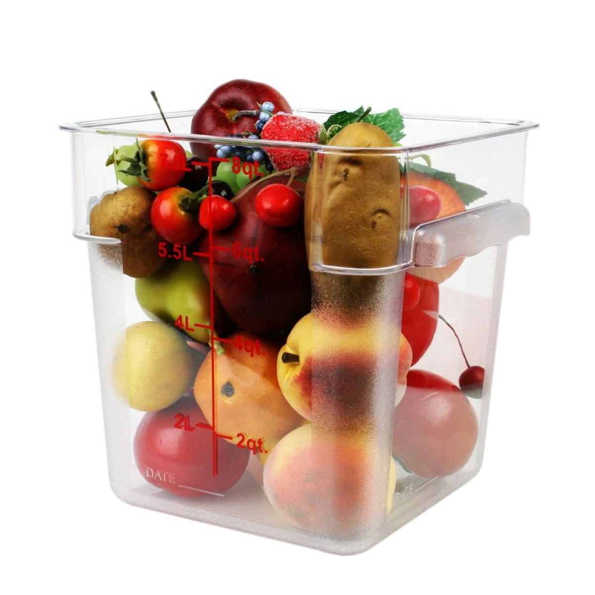 Recipiente Cuadrado de Policarbonato 8 Qt PLSFT008PC – Transparente NSF